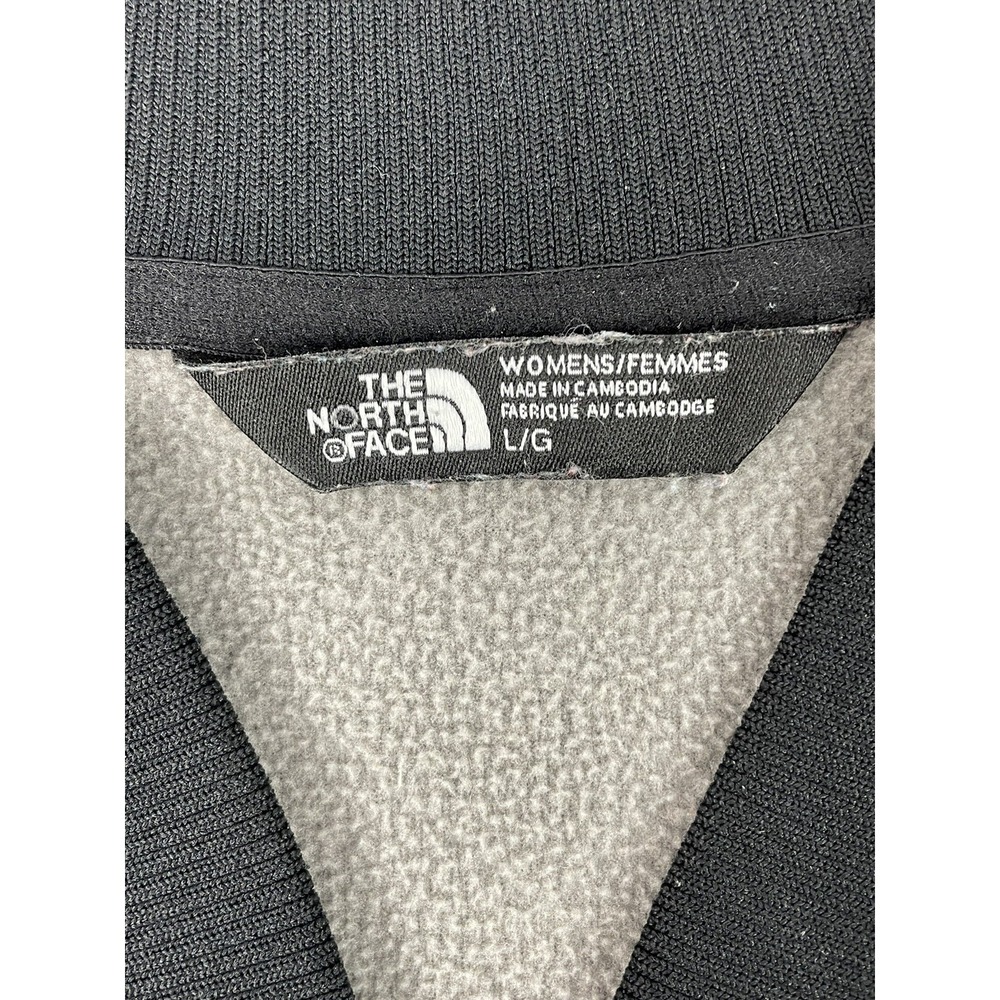 Vintage The North Face Jacket Womens Large Gray‎ Black Full Zip Pockets Quilted - Picture 6 of 11